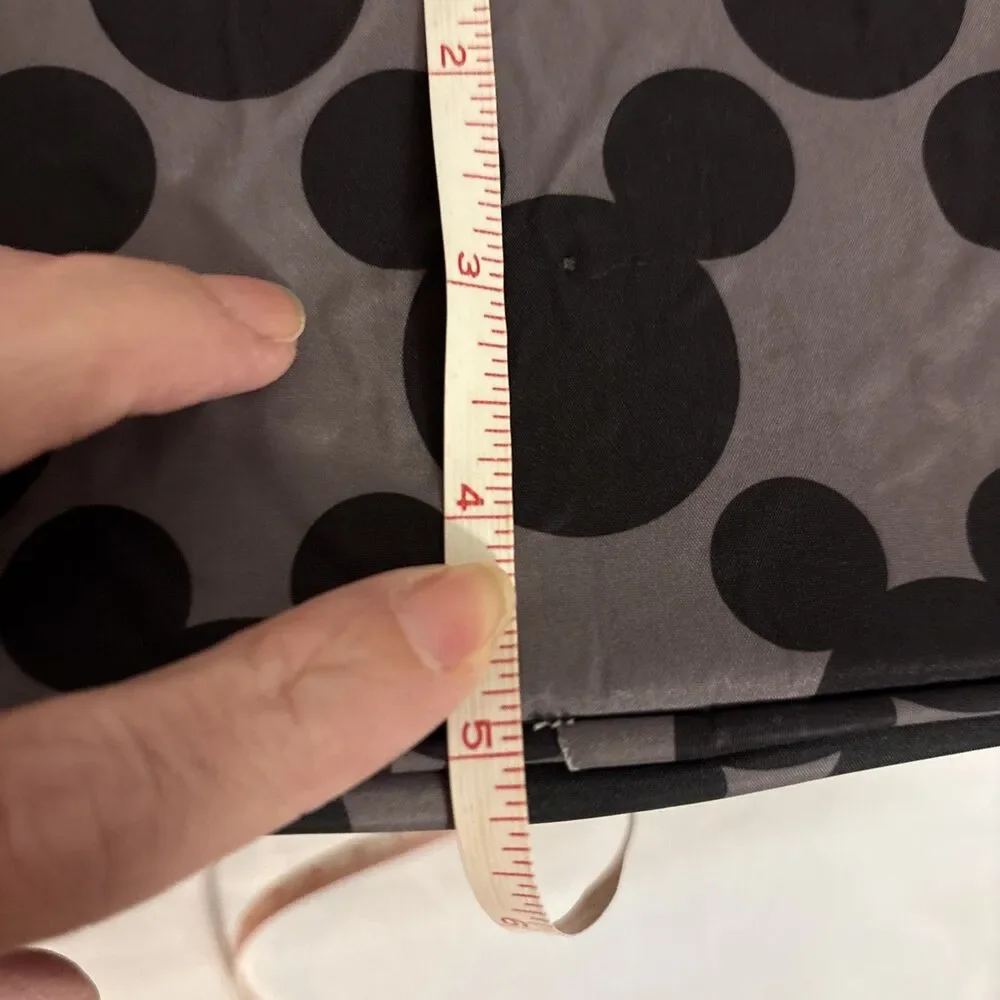 Disney Baby Universal Stroller Organizer Black Mickey Ear Print  Vinyl  W/straps